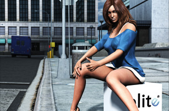 Картинка 3д+графика люди+ people фон взгляд девушка