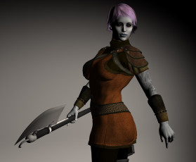 Картинка 3д+графика амазонки+ amazon девушка оружие взгляд фон