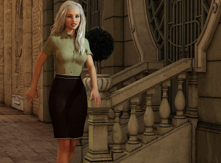 Картинка 3д+графика люди+ people фон взгляд девушка