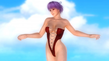 обоя 3д графика, аниме , anime, взгляд, фон, девушка