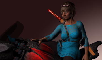 Картинка 3д+графика фантазия+ fantasy девушка взгляд фон