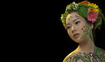 Картинка девушки -unsort+ азиатки азиатка девушка боди арт