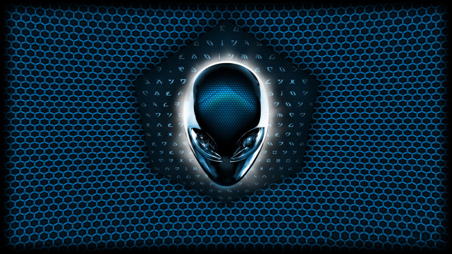 Обои картинки фото компьютеры, alienware, логотип, фон