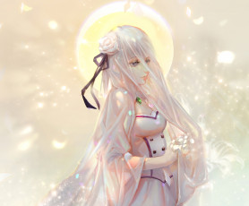 Картинка аниме re +zero+kara+hajimeru+isekai+seikatsu эмилия