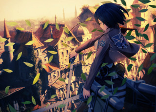 Картинка аниме shingeki+no+kyojin атака титанов