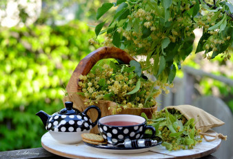 Картинка еда напитки +Чай корзина чай липа