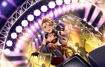 Картинка аниме idolm@ster фон девушка взгляд