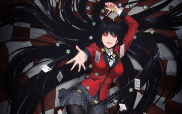 Картинка kakegurui аниме фон взгляд девушка