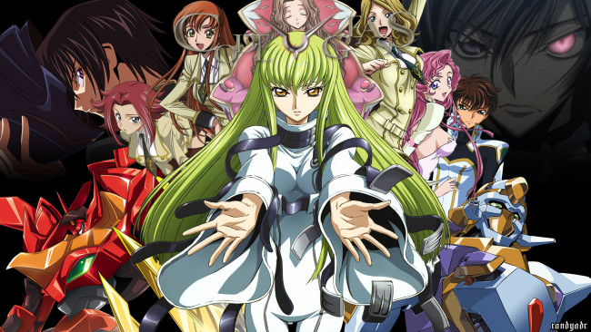 Обои картинки фото аниме, code geass, фон, взгляд, девушка
