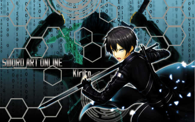 Обои картинки фото аниме, sword art online, кирито