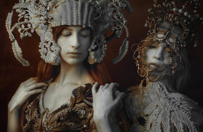 Обои картинки фото разное, маски,  карнавальные костюмы, девушки, наряды, украшения