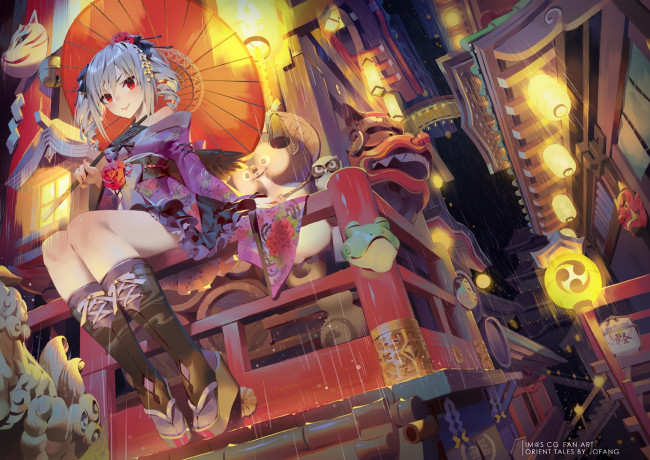 Обои картинки фото аниме, idolm@ster, девушка, взгляд, фон