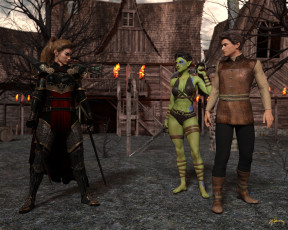 Картинка 3д+графика фантазия+ fantasy взгляд девушки фон