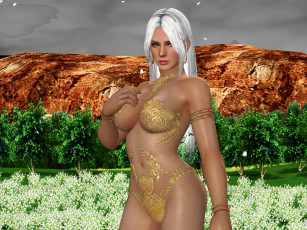 Картинка 3д+графика фантазия+ fantasy фон взгляд девушка