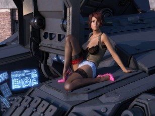 Картинка 3д+графика фантазия+ fantasy девушка фон взгляд