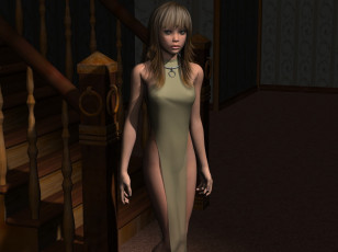 Картинка 3д+графика люди+ people фон взгляд девушка