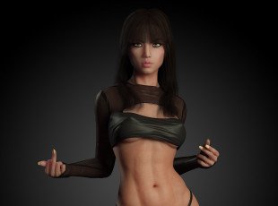 Картинка 3д+графика люди+ people фон взгляд девушка