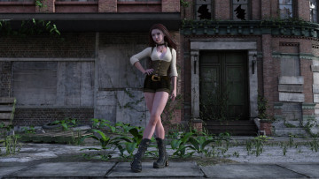 Картинка 3д+графика люди+ people фон взгляд девушка