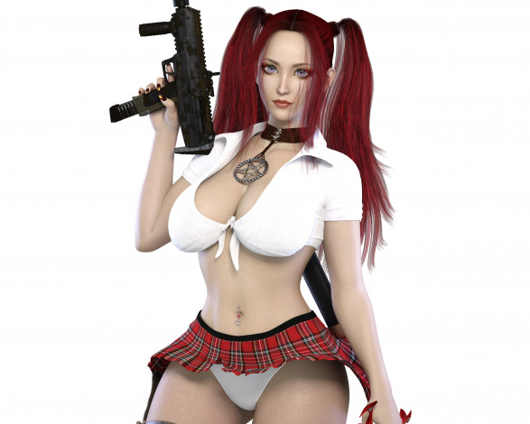 Обои картинки фото 3д графика, фантазия , fantasy, взгляд, девушка, фон