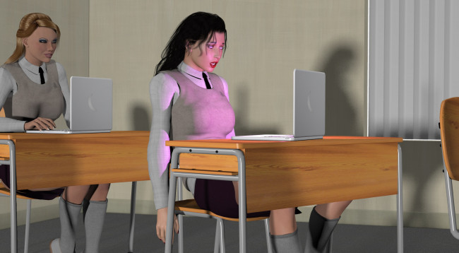 Обои картинки фото 3д графика, люди , people, взгляд, девушка, фон