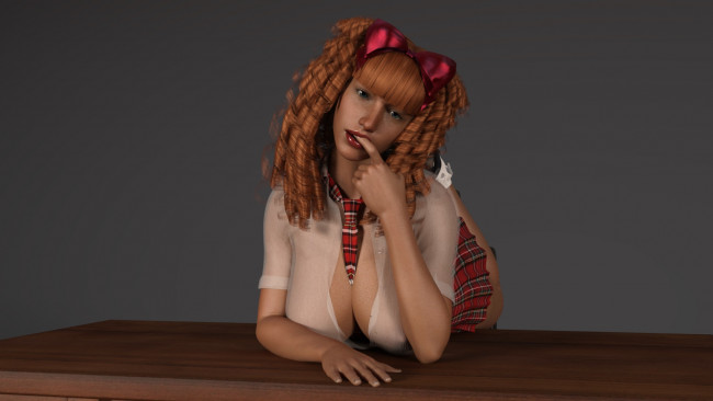 Обои картинки фото 3д графика, люди , people, девушка, фон, взгляд