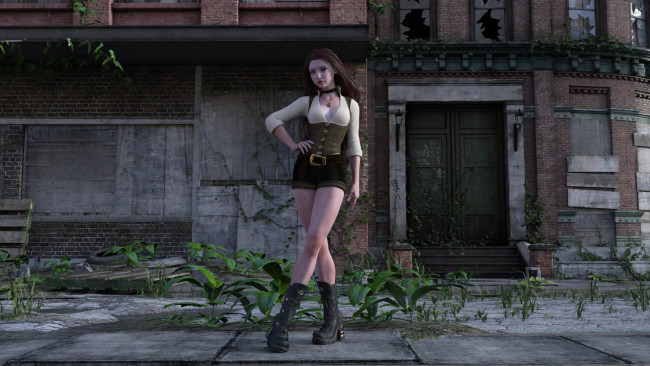 Обои картинки фото 3д графика, люди , people, фон, взгляд, девушка