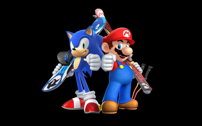 Обои картинки фото mario & sonic at the olympic games, видео игры, персонаж