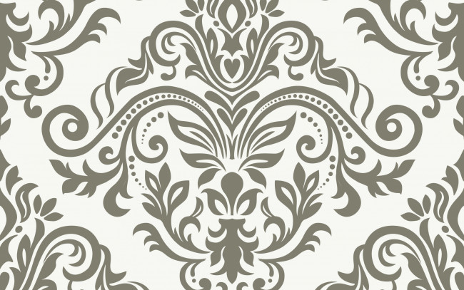 Обои картинки фото векторная графика, графика , graphics, with, pattern, цветы, vector, орнамент, damask, ornament, текстура, винтаж, узор, seamless