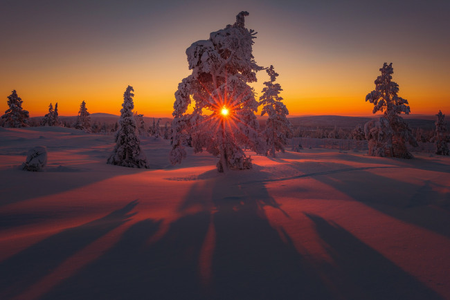 Обои картинки фото природа, зима, простор