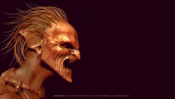 Картинка календари фэнтези 2019 calendar профиль монстр существо