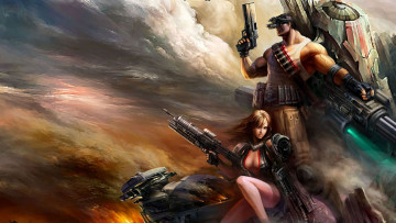 Картинка видео+игры 2029+online скалы оружие девушка парень