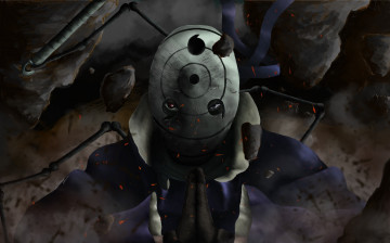 Картинка аниме naruto камни маска обито учиха