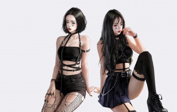 Картинка won+han рисованное люди twin girls