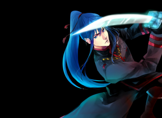 Обои картинки фото аниме,  gray-man, меч, kanda, экзорцист, воин