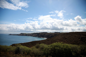 Картинка бретань франция природа побережье