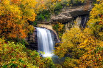 Картинка looking+glass+falls north+carolina usa природа водопады looking glass falls north carolina