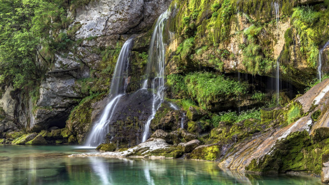 Обои картинки фото природа, водопады, поток, водопад, вода