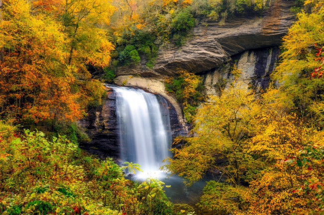 Обои картинки фото looking glass falls, north carolina, usa, природа, водопады, looking, glass, falls, north, carolina