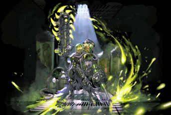 Картинка фэнтези роботы +киборги +механизмы киборг оружие кислота