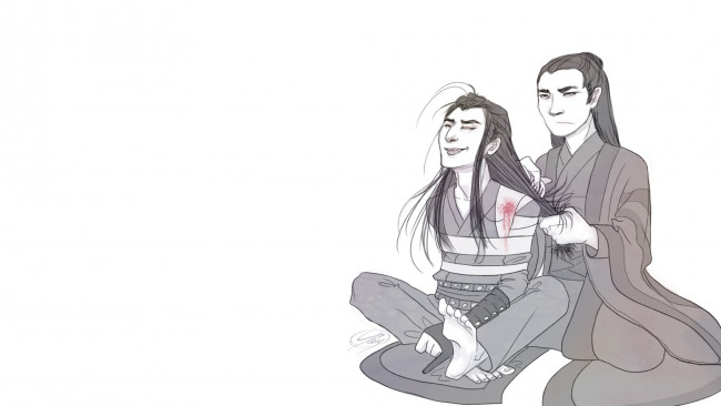 Обои картинки фото фанфик, heaven has a road but no one walks it, рисованное, кино,  мультфильмы, неукротимый, повелитель, чэнь, цин