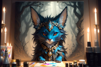 Картинка фэнтези существа нейросети графика нейроарт ai art нейронные сети рисунки нейро искусство