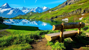 Картинка bachalp+lake switzerland природа реки озера bachalp lake