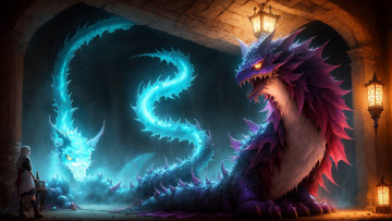 Картинка фэнтези драконы нейросети графика нейроарт ai art нейронные сети рисунки нейро искусство