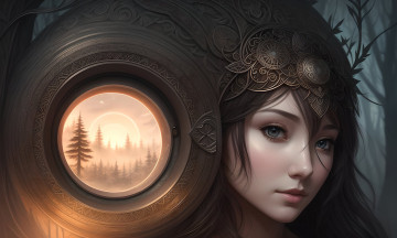 Картинка фэнтези девушки нейросети графика нейроарт ai art нейронные сети рисунки нейро искусство