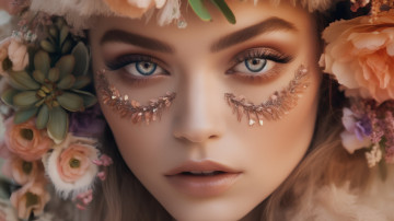 Картинка 3д+графика портрет+ portraits лицо портрет макияж