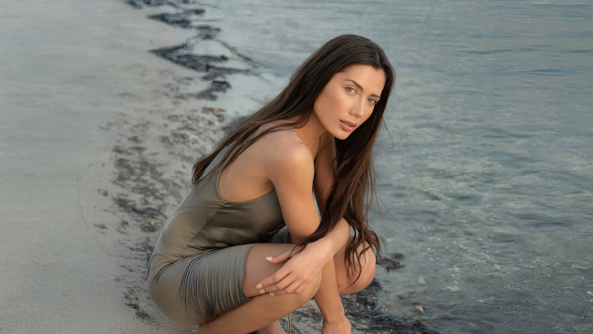 Обои картинки фото разное, компьютерный дизайн, georgina, mazzeo, мoдeль, пoбeрeжьe