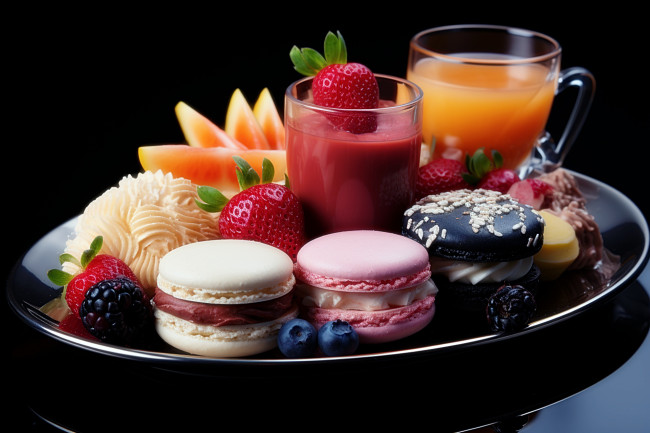 Обои картинки фото 3д графика, еда-, food, макаруны