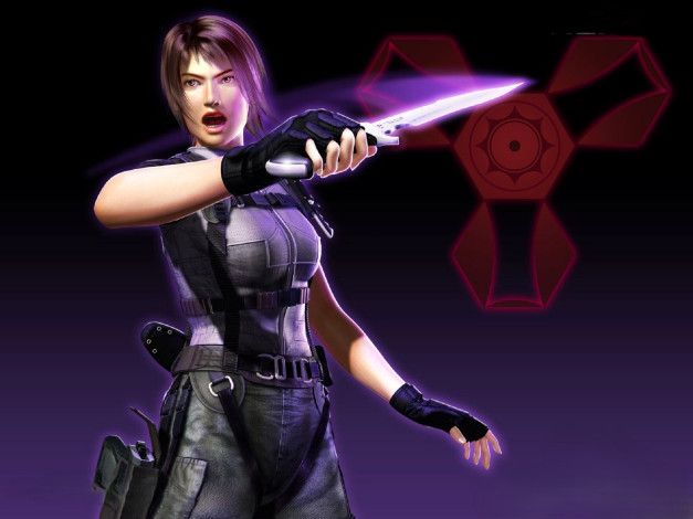 Обои картинки фото видео игры, breakdown, девушка, форма, нож