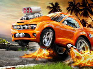 обоя автомобили, 3д