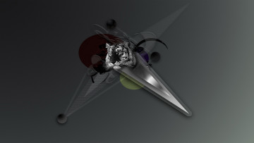 Картинка 3д графика animals животные тигр